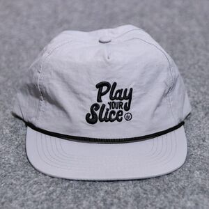NWOT Boge Golf Play Your Slice Nylon Rope Retro Snapback Hat Gray OSFA